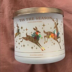 Bath and Body Works 3 Wick Scented Christmas Candle Tis the Season 14.5 oz NEW